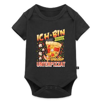 Ich Bin Schon Wieder Total Unterpizzat Pizza - Baby Premium Kurzarmbody - Schwarz - Vorne