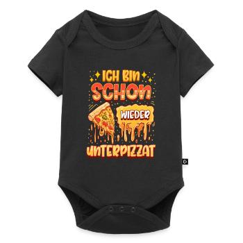 Ich Bin Schon Wieder Total Unterpizzat Pizza - Baby Premium Kurzarmbody - Schwarz - Vorne