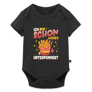 Ich Bin Schon Wieder Total Unterpommest Fritten Po - Baby Premium Kurzarmbody - Schwarz - Vorne