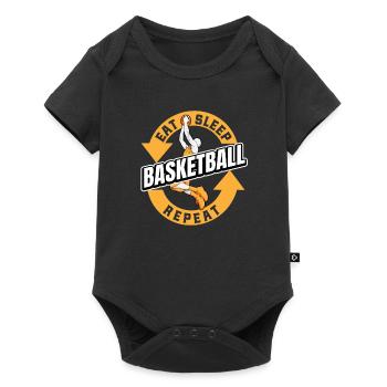 Basketball Player Eat Sleep Basketball Repeat - Baby Premium short-sleeve bodysuit - black - Front