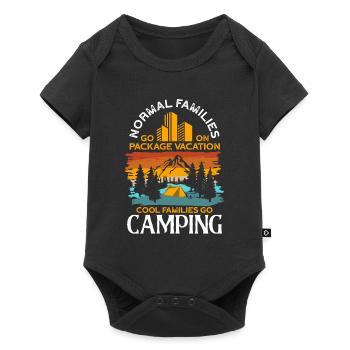 Motorhome Camping Camper Cool Family Camping - Baby Premium short-sleeve bodysuit - black - Front