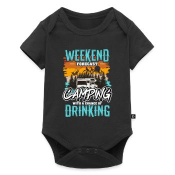 Motorhome Camping Camper Cool Family Camping - Baby Premium short-sleeve bodysuit - black - Front