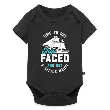 Sailor Sailing Ship Sailboat - Baby Premium short-sleeve bodysuit - black - Front