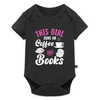 Femme amoureuse du café qui a mis cette fille sur - Body à manches courtes Premium Bébé - noir - Devant