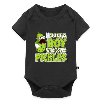 Lustiges Gurkenliebhaber Wortspiel Just a boy who - Baby Premium Kurzarmbody - Schwarz - Vorne