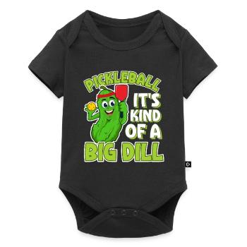 Drôle d’amoureux du concombre Pickleball - Body à manches courtes Premium Bébé - noir - Devant
