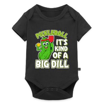 Drôle d’amoureux du concombre Pickleball - Body à manches courtes Premium Bébé - noir - Devant