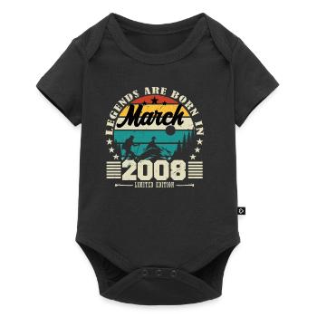 March 2008. Birthday gift March 2008. - Baby Premium short-sleeve bodysuit - black - Front