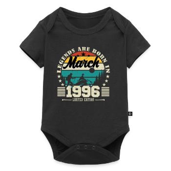 March 1996. Birthday gift March 1996. - Baby Premium short-sleeve bodysuit - black - Front