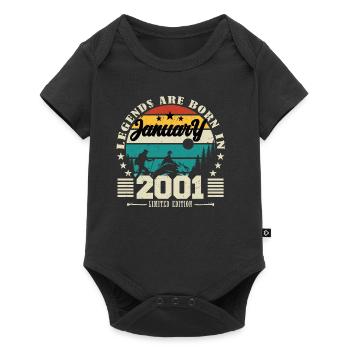 January 2001. Birthday gift January 2001. - Baby Premium short-sleeve bodysuit - black - Front