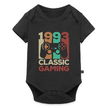 1993 30e anniversaire Retro Vintage Gamer - Body à manches courtes Premium Bébé - noir - Devant