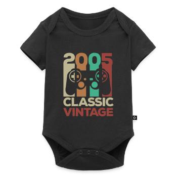 2005 18e anniversaire Retro Vintage Gamer - Body à manches courtes Premium Bébé - noir - Devant