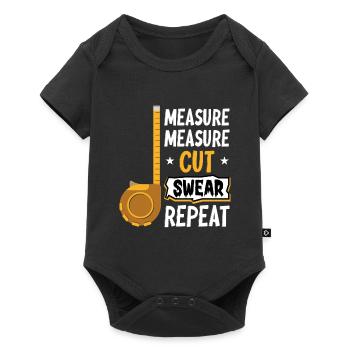 Upcycling Carpenter Woodworking - Baby Premium short-sleeve bodysuit - black - Front