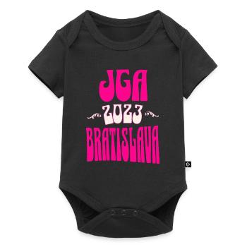 Bratislava JGA Junggesellenabschied 2023 für Fans - Baby Premium Kurzarmbody - Schwarz - Vorne