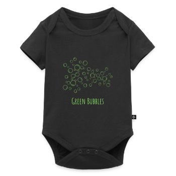 Grüne Seifenblasen für Badfans - Baby Premium Kurzarmbody - Schwarz - Vorne