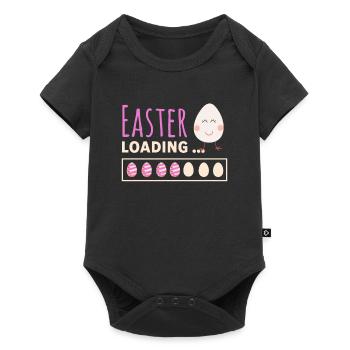 Easter loading - Ostern lädt lustiges Ostermotiv - Baby Premium Kurzarmbody - Schwarz - Vorne