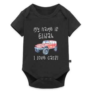 Mein Name Ist Elijah. Ich Liebe Autos. Lustiges - Baby Premium Kurzarmbody - Schwarz - Vorne