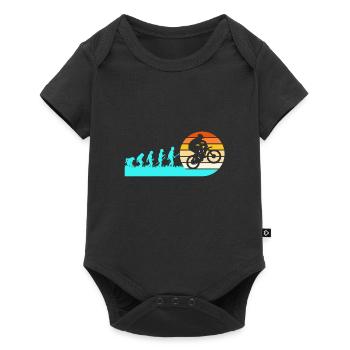 Fahrräder Radfahrer Evolution Mountainbiker - Baby Premium Kurzarmbody - Schwarz - Vorne