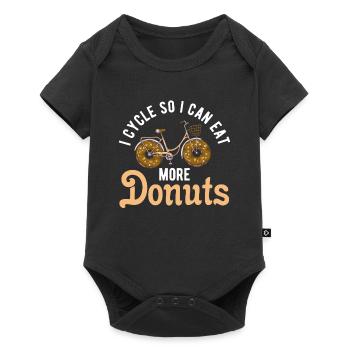 bicycles cyclists cyclists donuts saying - Baby Premium short-sleeve bodysuit - black - Front