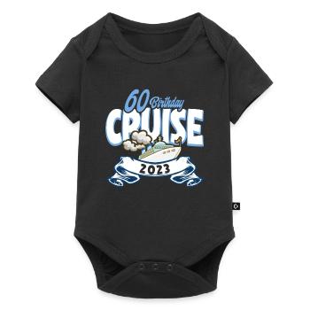 60e anniversaire des croisiéristes - Body à manches courtes Premium Bébé - noir - Devant