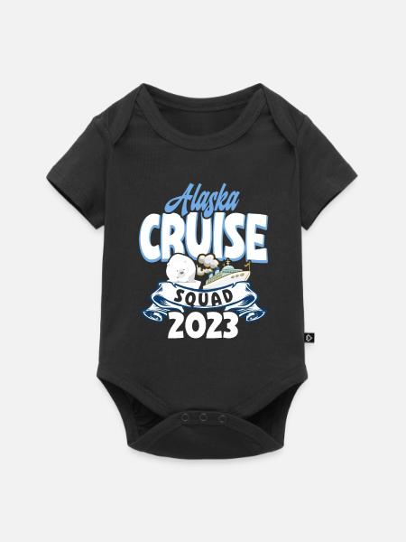 Crucero Kreufahrt Kreuzfahrtreisender Alaska Squad - Body de manga corta para bebés Premium  - negro