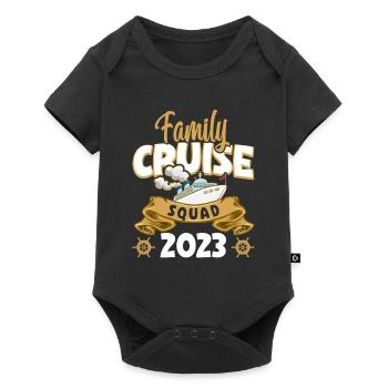 Kreuzfahrt Kreuzfahrtreisende Familie - Baby Premium Kurzarmbody - Schwarz - Vorne