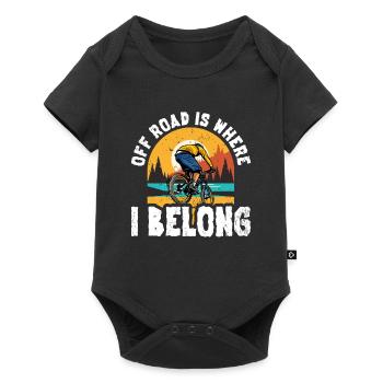 Fun mountain biker - Baby Premium short-sleeve bodysuit - black - Front
