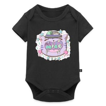 Fat cat wants it all in kawaii style - Baby Premium short-sleeve bodysuit - black - Front