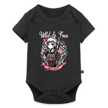 Tatouage Homme Femme Fille Tatouée - Body à manches courtes Premium Bébé - noir - Devant