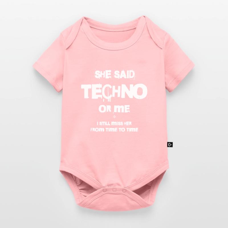 Sie Sagte, Techno Oder Ich, Ich Vermisse Sie Baby Premium Kurzarmbody