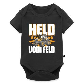 Landwirt Held Vom Feld - Baby Premium Kurzarmbody - Schwarz - Vorne