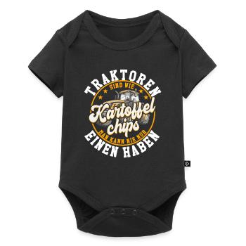 Landwirt Traktor Traktorliebhaber - Baby Premium Kurzarmbody - Schwarz - Vorne