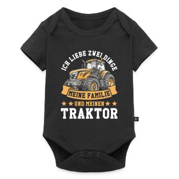 Landwirt Traktorfahrer Treckerfahrer - Baby Premium Kurzarmbody - Schwarz - Vorne
