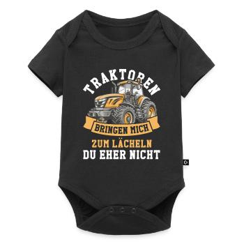 Landwirt Treckerfahrer - Baby Premium Kurzarmbody - Schwarz - Vorne