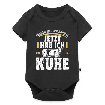Landwirt Milchbauer Kuhbauer Kuhliebhaber - Baby Premium Kurzarmbody - Schwarz - Vorne