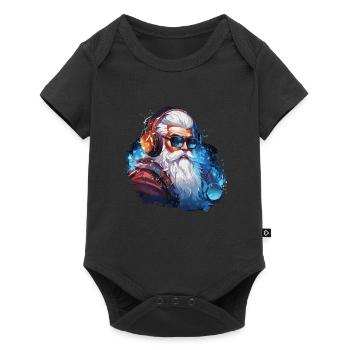 Futur casque du Père Noël - Body à manches courtes Premium Bébé - noir - Devant