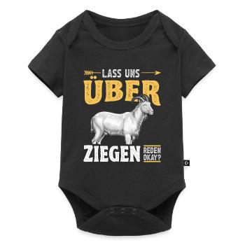 Lustige Ziege mit Spruch Ziegenliebhaber Ziegen - Baby Premium Kurzarmbody - Schwarz - Vorne