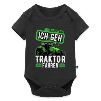 Landwirt Traktorfan Traktor Traktorfahrer Trecker - Baby Premium Kurzarmbody - Schwarz - Vorne