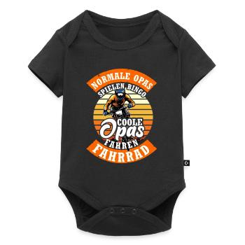 lustiger radfahrer spruch radsportler alter mann - Baby Premium Kurzarmbody - Schwarz - Vorne
