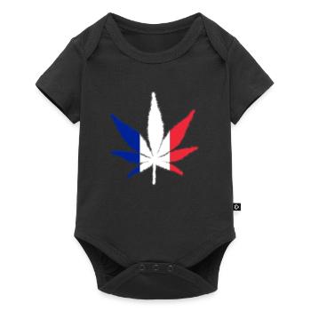 Frankreich France - Baby Premium Kurzarmbody - Schwarz - Vorne