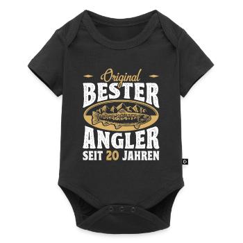 Funny Angler Hobby Angler Gift Idea for the 20th - Baby Premium short-sleeve bodysuit - black - Front