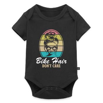 Cheveux de moto Je ne me soucie pas Moto Motard - Body à manches courtes Premium Bébé - noir - Devant
