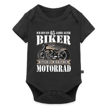 65 Birthday 1959 Motorcyclist Motorcycle - Baby Premium short-sleeve bodysuit - black - Front