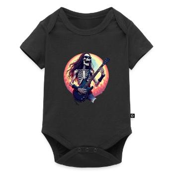 Heavy Metal Skeleton Sunglasses Headphones in Pop - Baby Premium short-sleeve bodysuit - black - Front