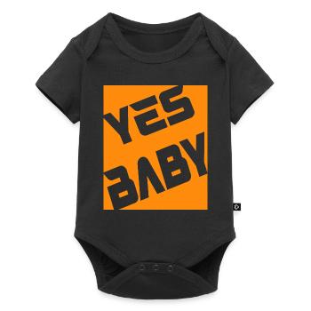 Yes Baby - Baby Premium Kurzarmbody - Schwarz - Vorne