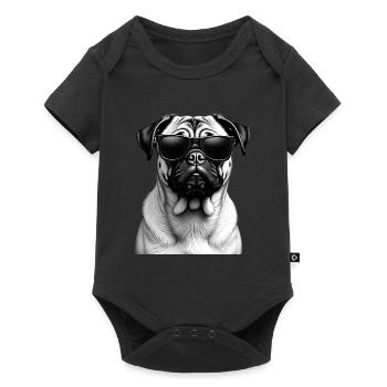 Pug with Sunglasses Animal Motif Art Pug - Baby Premium short-sleeve bodysuit - black - Front