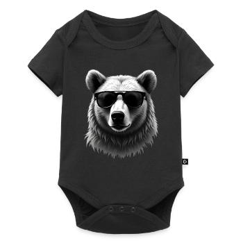 Bear Sunglasses Animal Motif Art Bears - Baby Premium short-sleeve bodysuit - black - Front