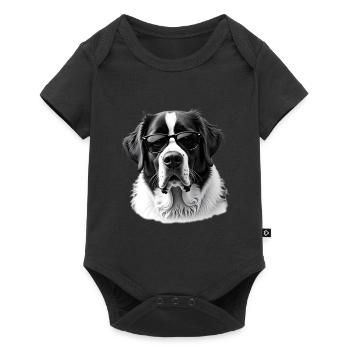 Lunettes de soleil Saint-Bernard Motif Animalier Saint-Bernard - Body à manches courtes Premium Bébé - noir - Devant