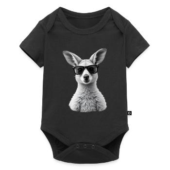 Kangaroo Sunglasses Animal Motif Kangaroo - Baby Premium short-sleeve bodysuit - black - Front