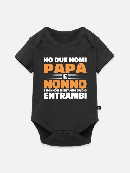 Papa und Opa - Baby Premium Kurzarmbody - Schwarz